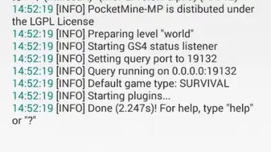 Capture d'écran de PocketMine-MP 3