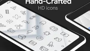 Capture d'écran de Lines Dark - Icon Pack 7