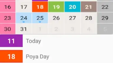 Capture d'écran de Ceylon Calendar 2015 12