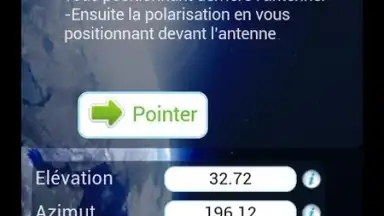 Capture d'écran de Eutelsat satellite finder 2