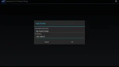 Capture d'écran de Samsung Print Service Plugin 2