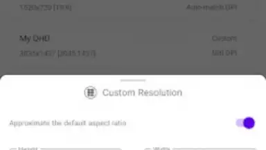 Capture d'écran de Pixels: Resolution+DPI Changer 1