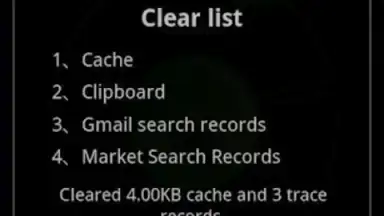 Capture d'écran de Cache Clear 4