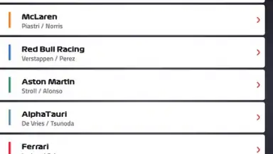 Capture d'écran de Official F1 ® App 18