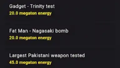 Capture d'écran de Nuke Map 2