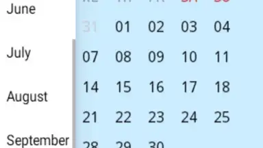 Capture d'écran de Simple Calendar 1