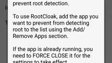 Capture d'écran de RootCloak 4