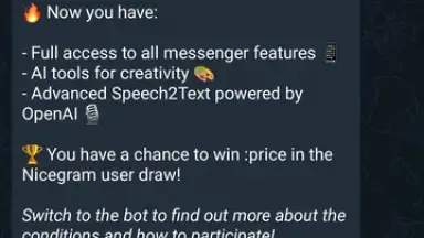 Capture d'écran de Nicegram: Web3 for Telegram X 8