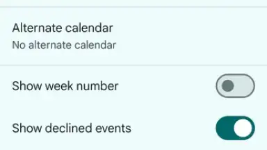 Capture d'écran de Google Calendar 2