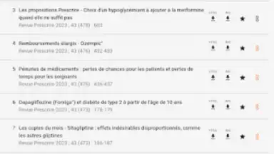 Capture d'écran de Application Prescrire 19
