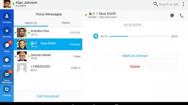 Capture d'écran de Cisco Jabber 7