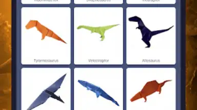 Capture d'écran de Origami dinosaurs paper shapes 3