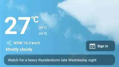Capture d'écran de Daily Weather Free 1