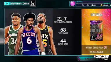 Capture d'écran de NBA 2K25 MyTEAM 4
