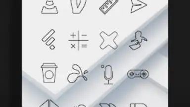 Capture d'écran de Lines Dark - Icon Pack 12