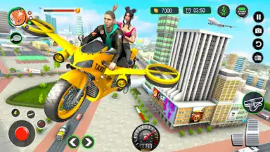 Capture d'écran de Flying Bike Taxi Rider 1