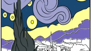 Capture d'écran de Vincent van Gogh Coloring Book 12