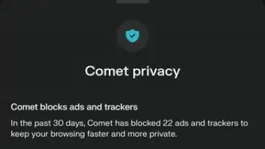 Capture d'écran de Comet Browser 8