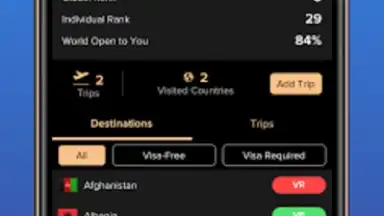 Capture d'écran de Passport Index 8