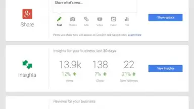 Capture d'écran de Google My Business 1