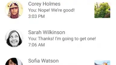 Capture d'écran de Google Messages 13