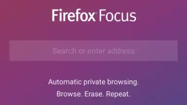 Capture d'écran de Firefox Focus 1