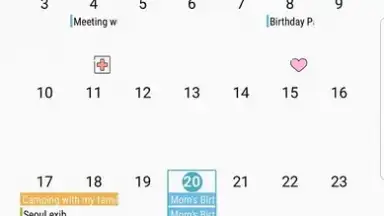 Capture d'écran de Samsung Calendar 3
