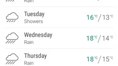 Capture d'écran de HTC Weather 1