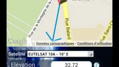 Capture d'écran de Eutelsat satellite finder 4