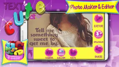 Capture d'écran de Cute Text Photo Maker and Editor 4