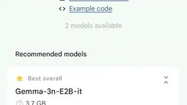Capture d'écran de Google AI Edge Gallery 13