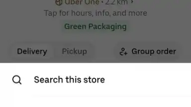 Capture d'écran de Uber Eats 4