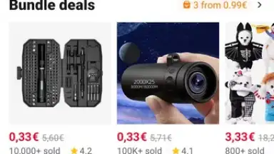 Capture d'écran de AliExpress 5