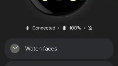 Capture d'écran de Google Pixel Watch 2