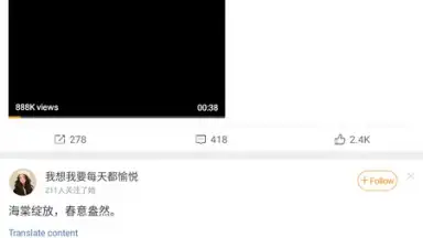 Capture d'écran de Weibo 1
