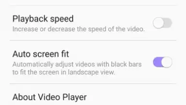 Capture d'écran de Samsung Video Player 1