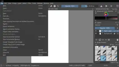 Capture d'écran de Krita 9