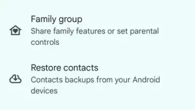 Capture d'écran de Google Contacts 6