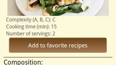 Capture d'écran de Delicious recipes 1