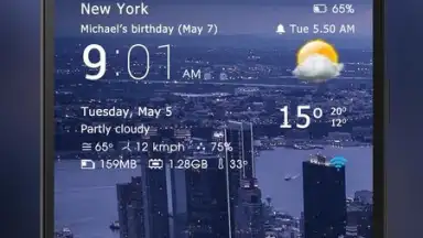 Capture d'écran de Transparent Clock Weather Cisco 9