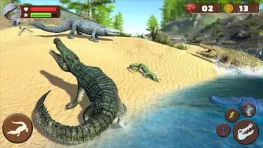 Capture d'écran de Wild Crocodile Family Sim Game 2