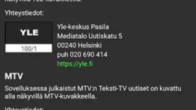 Capture d'écran de TekstiTV 2
