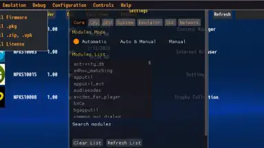 Capture d'écran de Vita3K 2