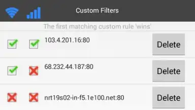 Capture d'écran de NoRoot Firewall 4