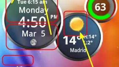 Capture d'écran de Rings Digital Weather Clock 1