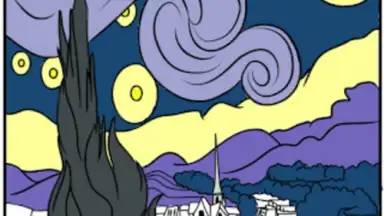 Capture d'écran de Vincent van Gogh Coloring Book 15