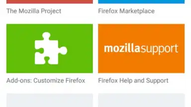 Capture d'écran de Firefox Beta 1