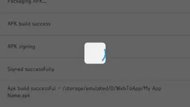 Capture d'écran de WebToApp 3