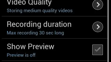 Capture d'écran de Secret Video Recorder (Android 1X) 3