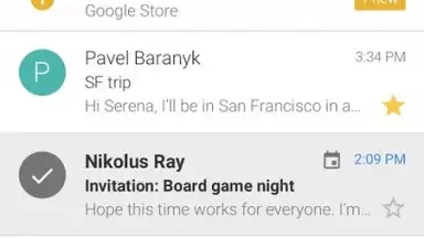 Capture d'écran de Gmail GO 2